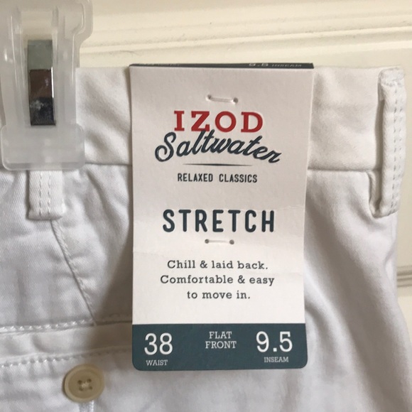 IZOD Saltwater Stretch White Shorts - Picture 3 of 3